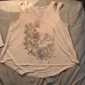 Flower Skull Crop Top